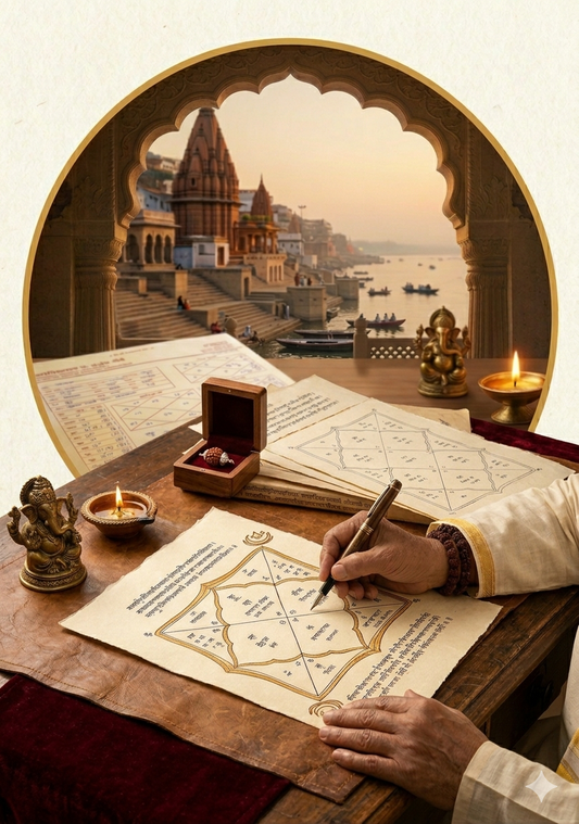 Hand-Written Kundli: A Sacred Blueprint from the Heart of Kashi