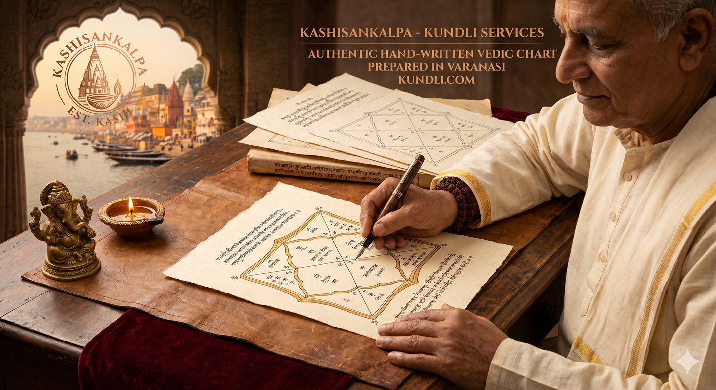 Hand-Written Kundli: A Sacred Blueprint from the Heart of Kashi