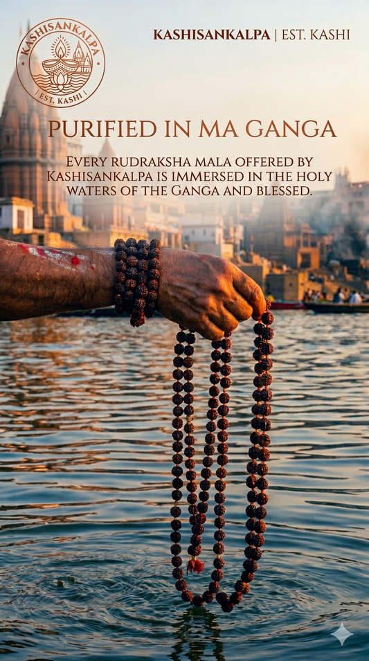 Authentic Himalayan Rudraksh Mala – Purified in the Holy Ganga